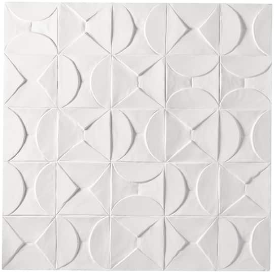 CosmoLiving by Cosmopolitan White Wood Intricately Carved Geometric Wall Decor 40" x 2" x 40"